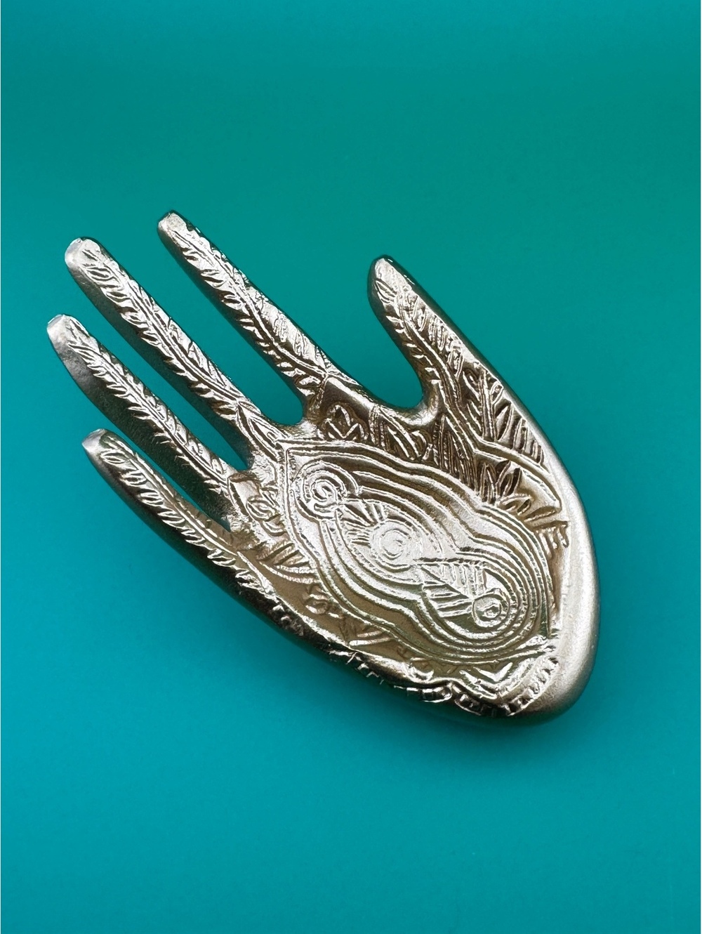 Henna Pattern Hand Catch-All Curio Dish